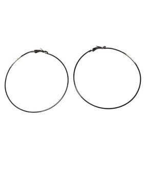 Retro Hoop Earrings Silver Tone Lightweight 80s 90s Fashion Jewelry Women